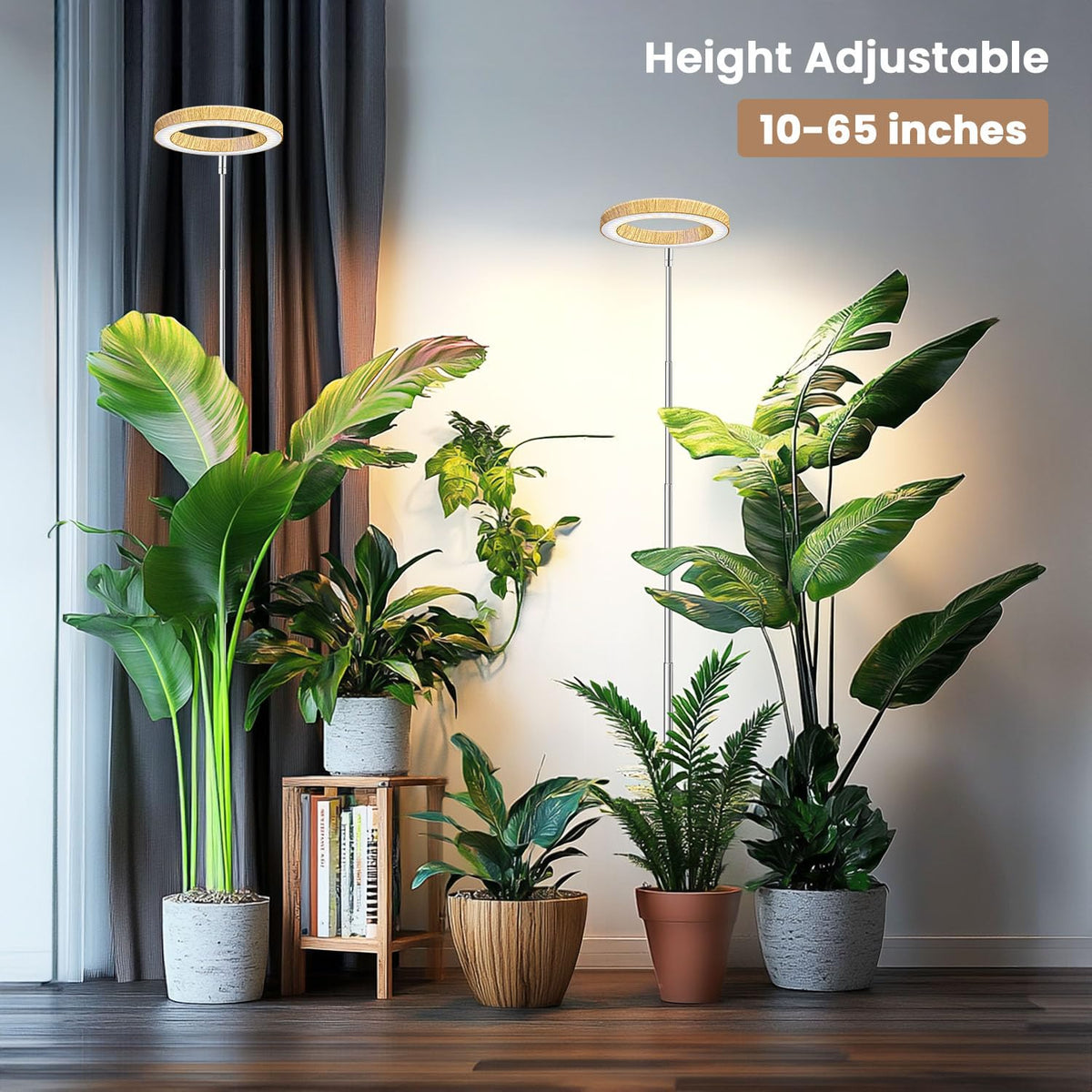 Kullsinss Grow Light faux woodgrain adds style while powering indoor plant health.