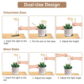 Kullsinss Grow Light height adjustable from 6.5 to 26 inches for various plants.