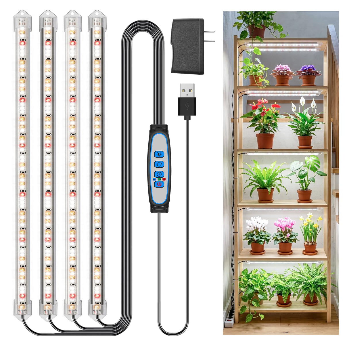 Kullsinss grow light strip full spectrum for healthy indoor plant growth