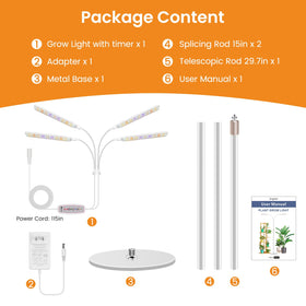 Kullsinss adjustable poles support tall plants from 24 to 68.7 inches