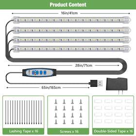 Kullsinss two-pack grow light strips expand coverage and value for your indoor garden.