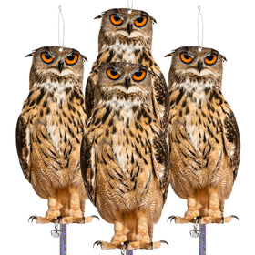 Kungfu Mall flat garden owl deterrent on porch, decorative outdoor figure for birds