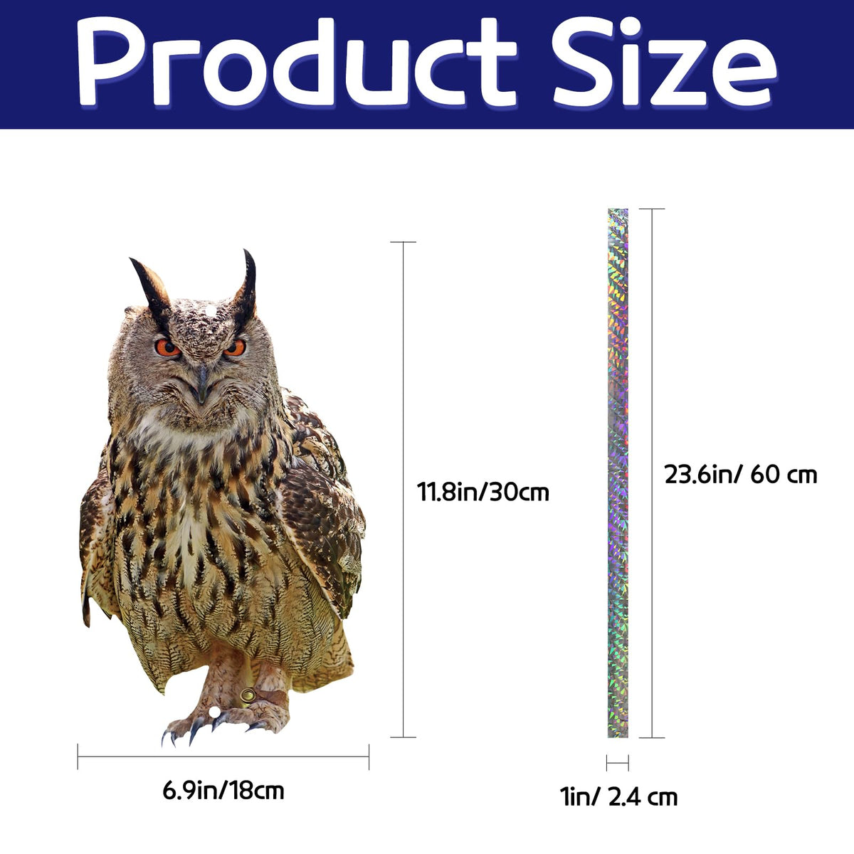 Kungfu Mall outdoor owl bell sways with wind for eye-catching movement.