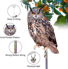 Kungfu Mall owl bell sways to frighten birds near windows.