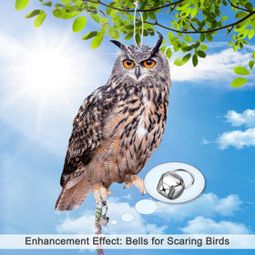 Kungfu Mall owl hanging setup provides easy garden protection.