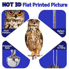 Kungfu Mall reflective-tape owl with light-reflecting surface for outdoor deterrence