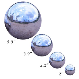 Kunjocy gazing ball 100mm, silver reflects surroundings, ideal for ponds and patios