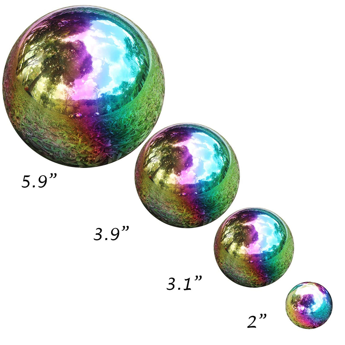 Kunjocy 100mm gazing ball adds lawn shimmer