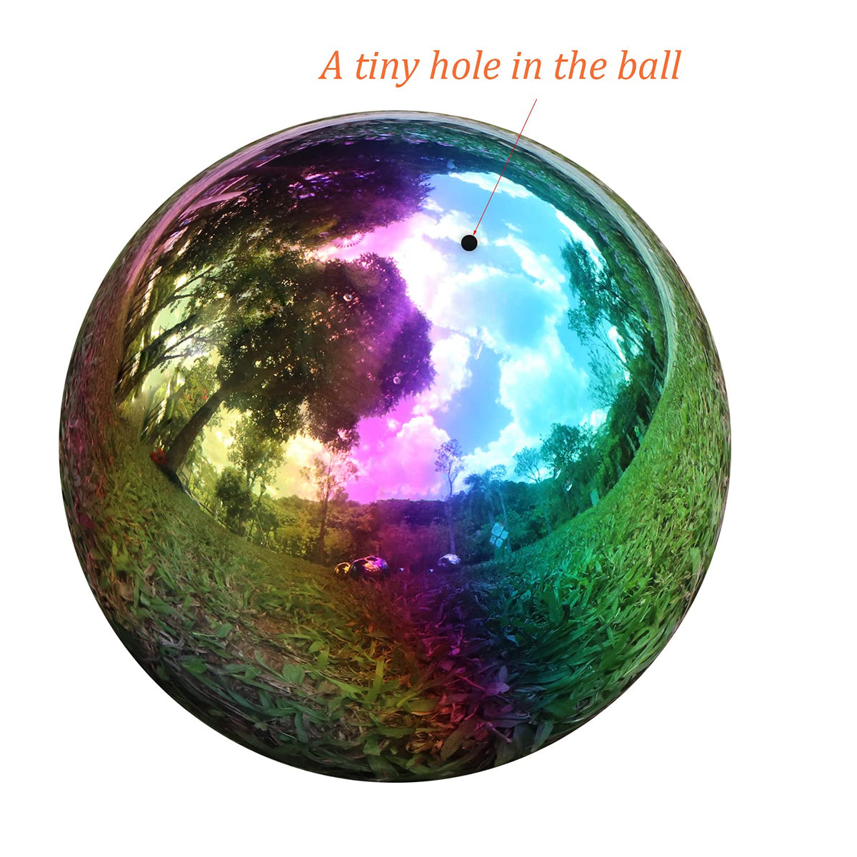 Kunjocy 80mm gazing ball with mirror finish for patio