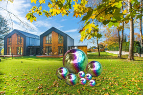 Kunjocy second 80mm gazing ball creates yard reflections