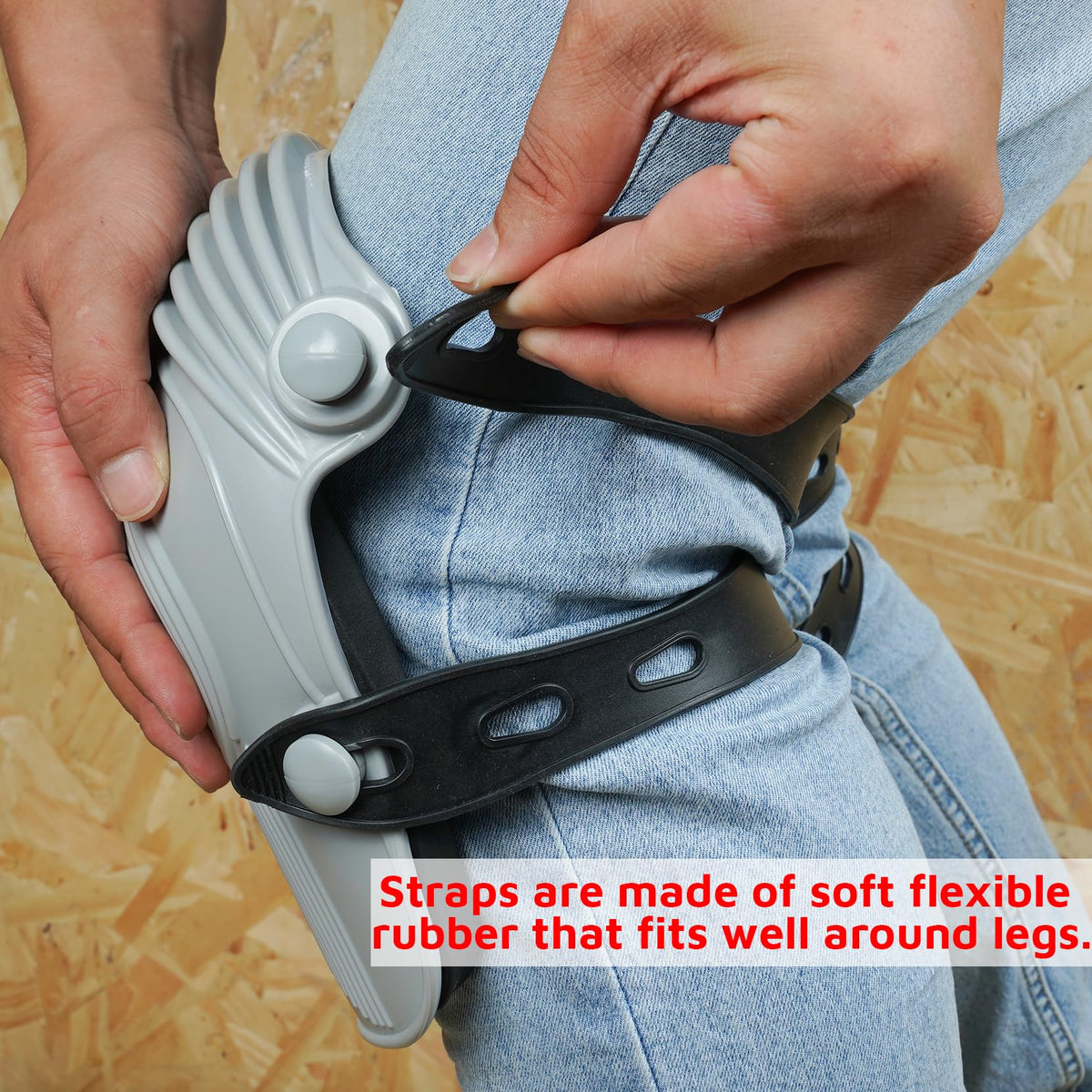 KUNN four-pack rubber knee pad straps for durable, long-lasting use