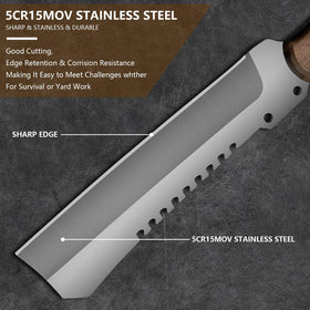 Kunnife wood handle grip for comfortable bushcraft use