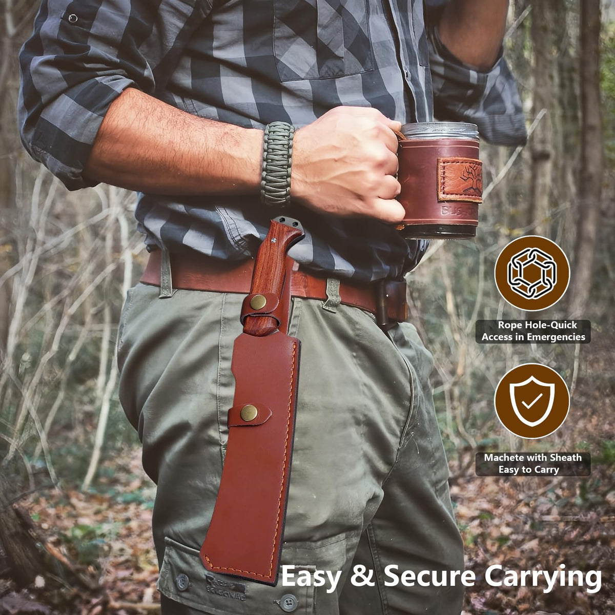 Kunnife yard work machete for clearing brush and shrubs