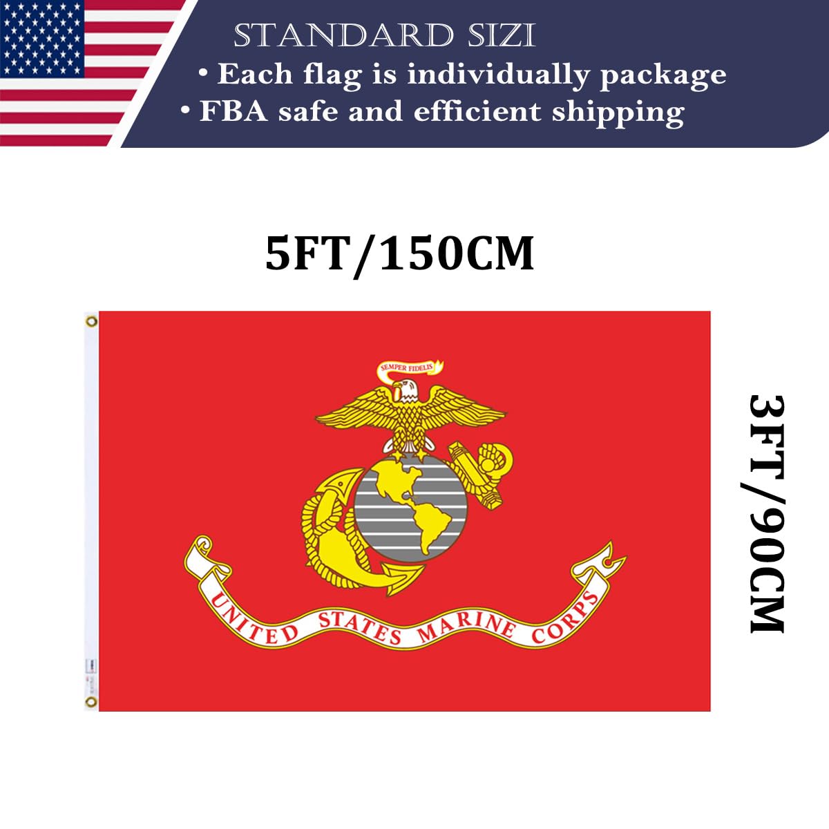 KUOKIP USMC flag gift-ready packaging