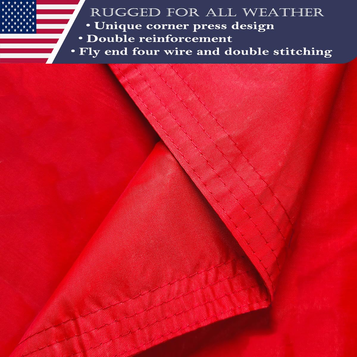 KUOKIP USMC flag polyester durability close-up