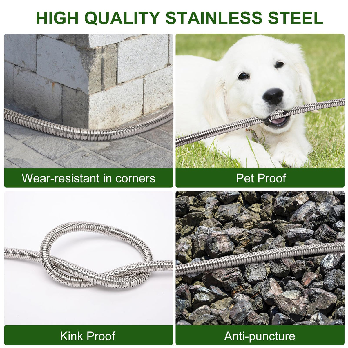 Kuosdaz brass interface connector provides a tight, leak-free seal.