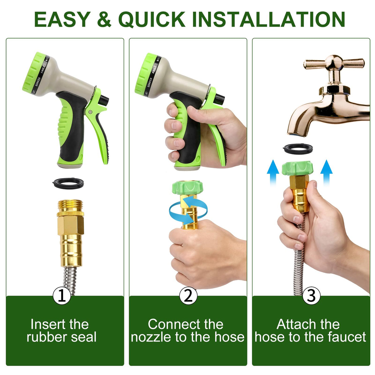 Kuosdaz heavy-duty yard hose is ideal for garden, pool, and car care.