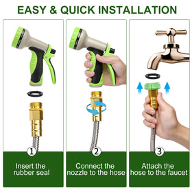 Kuosdaz 25ft hose package includes two washers for tight setup.