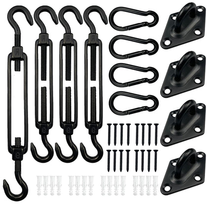 KUPAO shade sail hardware kit 6-inch stainless steel for durable outdoor installation.