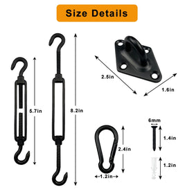 KUPAO stainless steel snap hooks for easy, reliable shade sail connections.