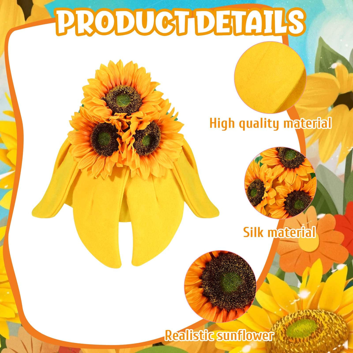 Kuscul goose hat with sunflower outfit adds seasonal flair to your garden