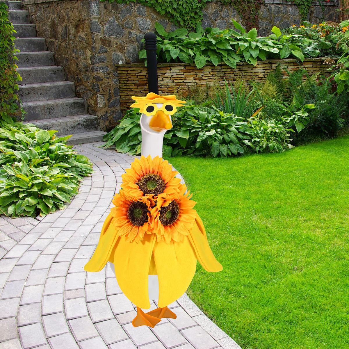 Kuscul sunflower prop with lights elevates patio decor all season