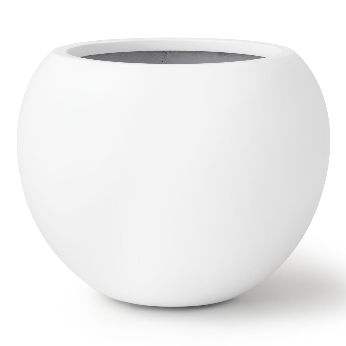 KUTE NEST Globo Fiberstone round planter with drainage hole for easy watering control
