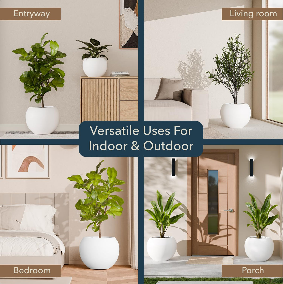 KUTE NEST Smooth glossy finish planter for a modern look
