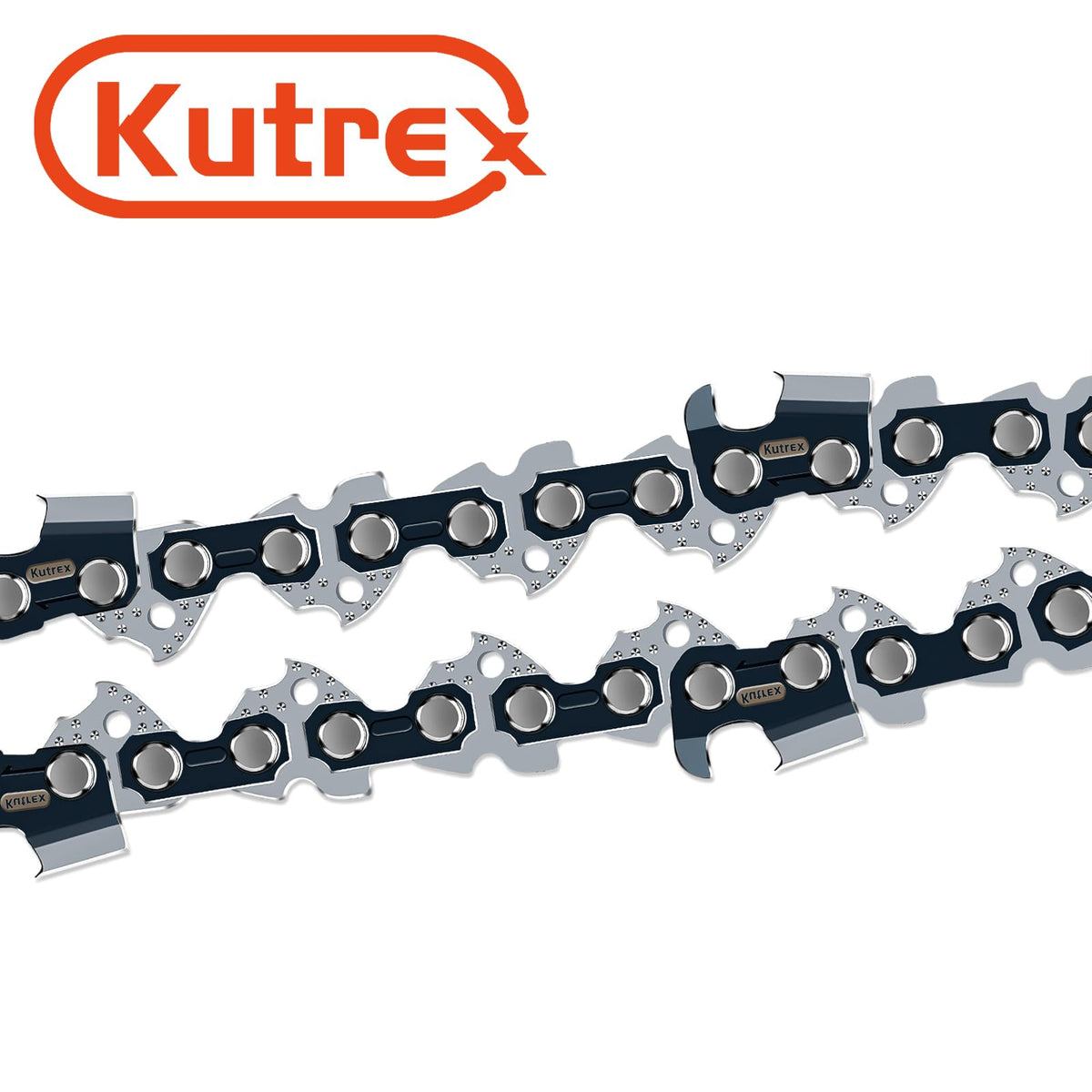 Kutrex 6-inch chain with corrosion-resistant chrome plating for extended life.