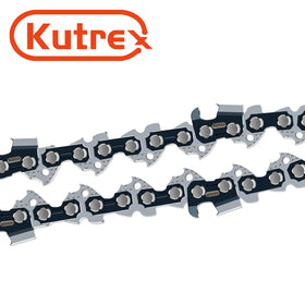 Kutrex 6-inch chain with corrosion-resistant chrome plating for extended life.