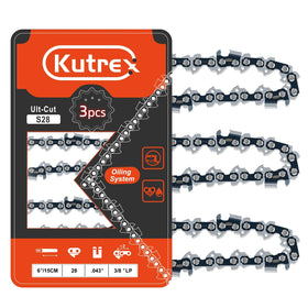 Kutrex 6-inch replacement chain fits Husqvarna bars for reliable compatibility and quick replacements.