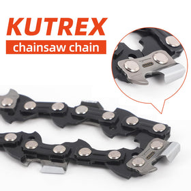 Kutrex chain lubrication system minimizes friction during cutting tasks.