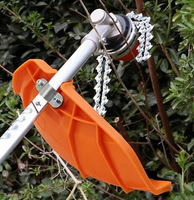 Kuuleyn weed eater guard red shield closeup adds safety
