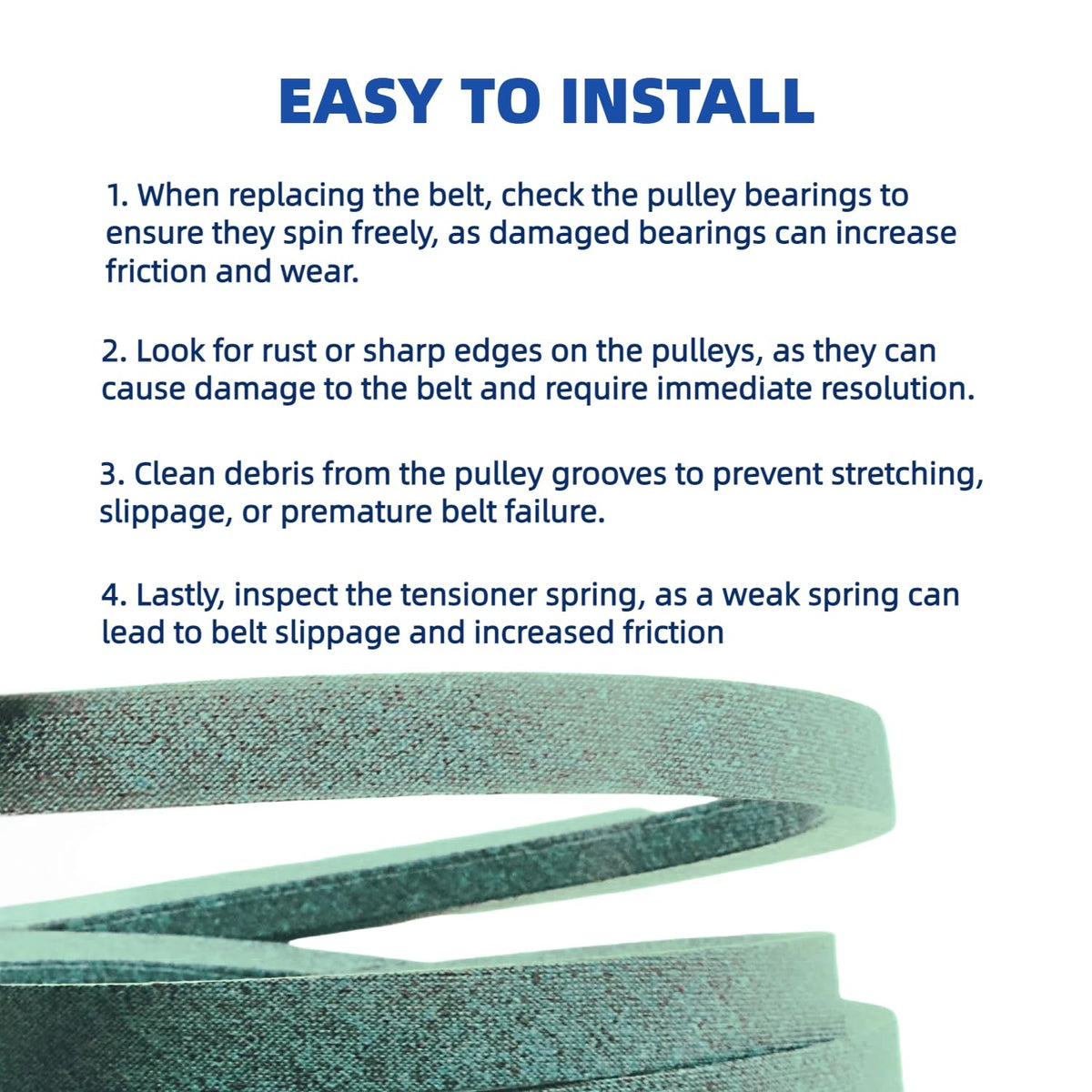 Kuumai belt fitment for 100-series tractors offers solid replacement