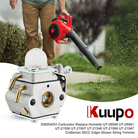 Kuupo carburetor for Homelite UT08981 fit improves throttle response.