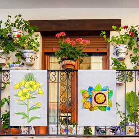 KUUQA easy-install garden flags showing quick setup; flag stand not included