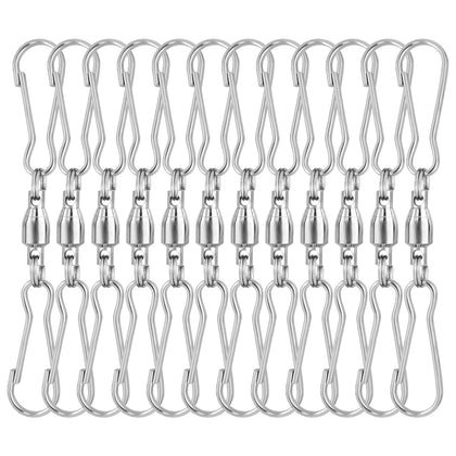 KUUQA spinning dual clip hook on wind spinner enables smooth rotation