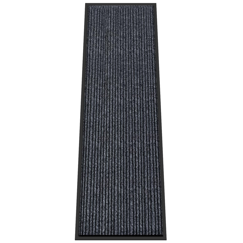 Kuyal front door mat 3x10 with non-slip backing for secure entrances.