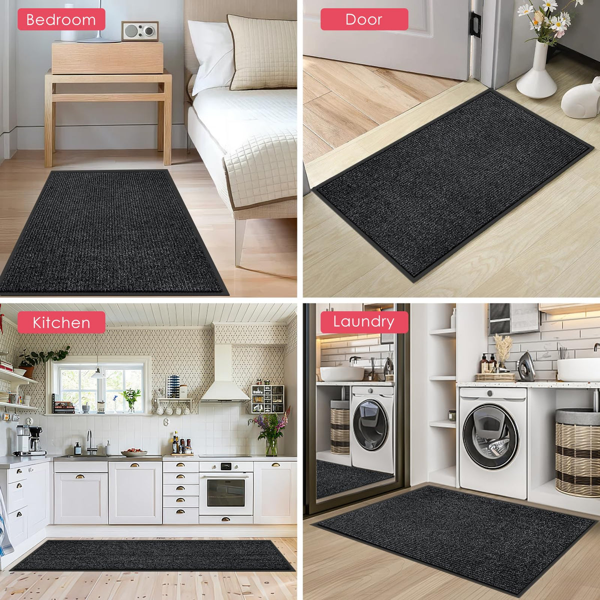 Kuyal front door mat ideal for indoor and outdoor high-traffic areas.