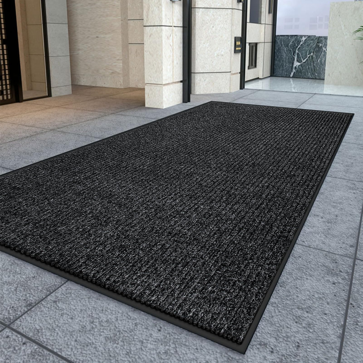 Kuyal mat showing non-slip backing for secure entry and exit.