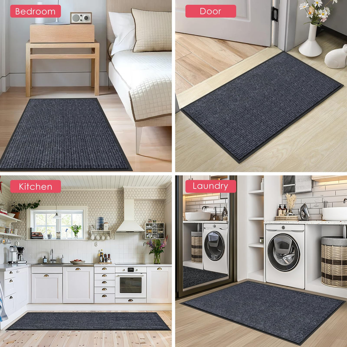 Kuyal weatherproof outdoor door mat withstands snow, rain, and mud