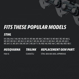 KUZA compatibility with STIHL models ensures broad saw fit.