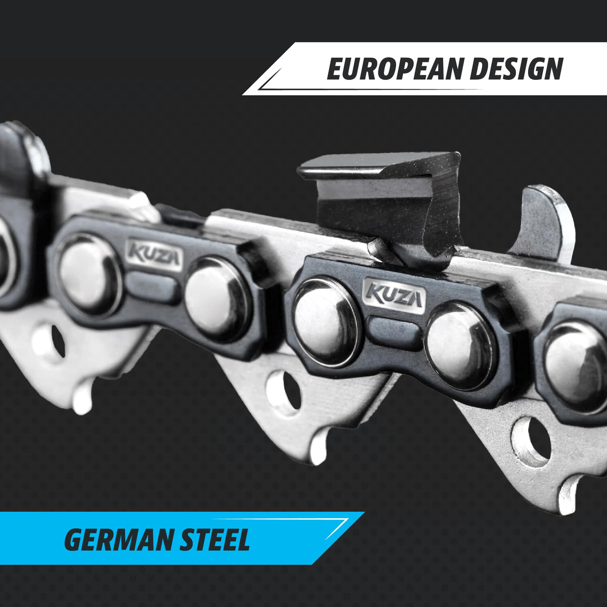 KUZA low kickback design highlighted for safer operation