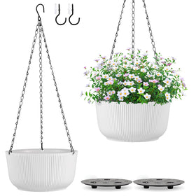Kvetto 12-inch hanging planter with self-watering feature for indoor spaces