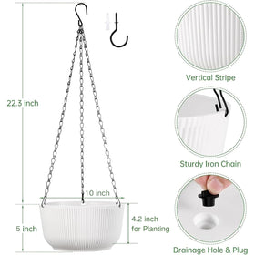Kvetto self-watering hanging pot with internal saucer eases plant care