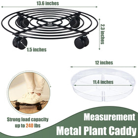 KvyusFlourish six-pack plant caddies provide strong support for heavy pots.