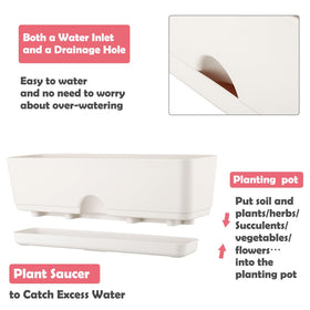 KvyusFlourish bottom saucers catch excess water for tidy spaces.