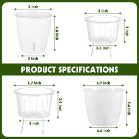 KvyusFlourish clear wick inner pot delivers steady moisture to roots.