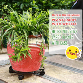 Rustproof powder-coated metal resists humidity for reliable outdoor plant placement.