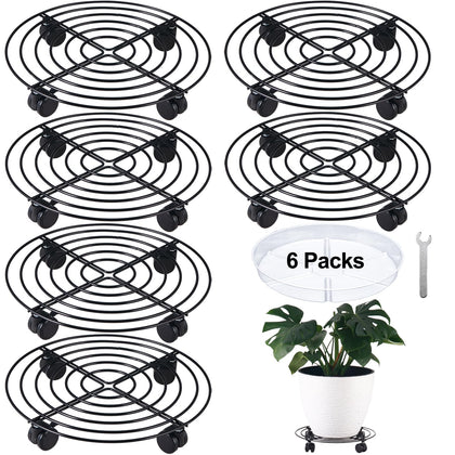 KvyusFlourish 14-inch plant caddy with wheels for easy mobility.